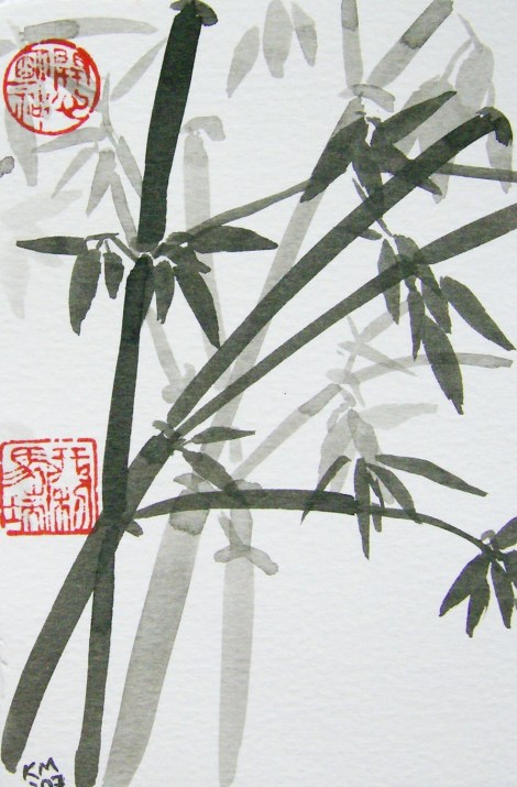 inkwash painting. bamboo