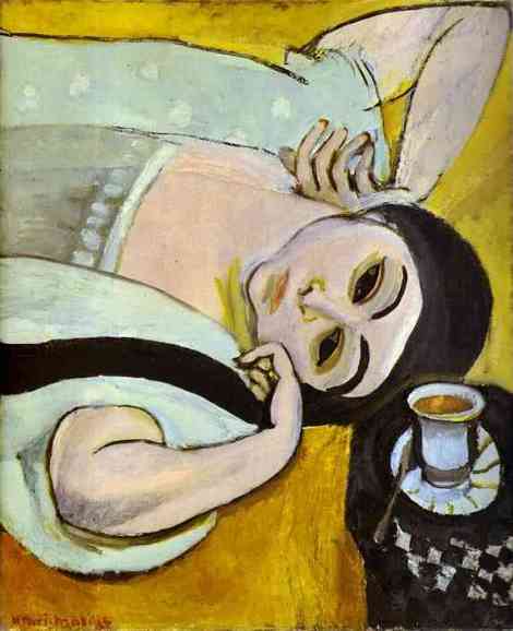 Laurette's head with a coffee cup by Henri Matisse