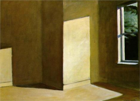 Sun in an empty room by Edward Hopper 