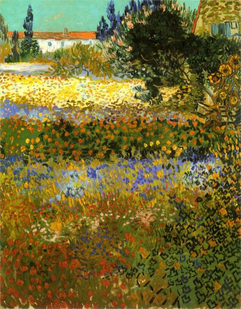 Flowering garden by Vincent van Gogh