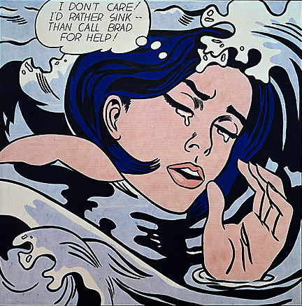 Drowning girl by Roy Lichtenstein
