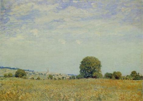 Fields at Saint Clouds by Alfred Sisley