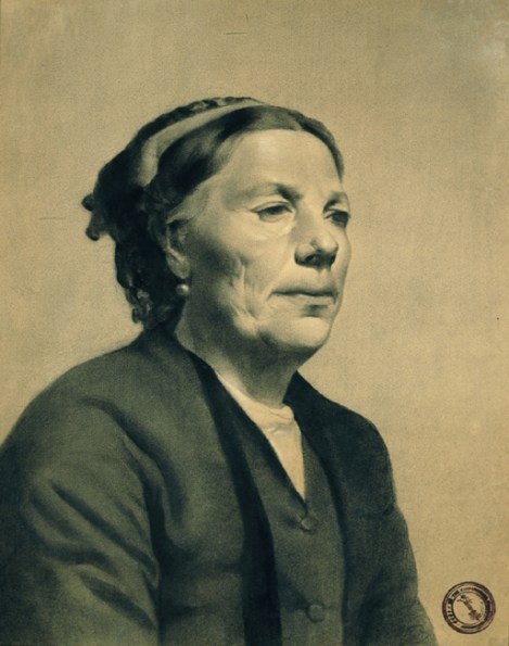  Old Lady with Scar on her Cheek by Georgios Jakobides