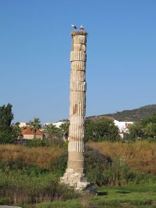 Pillar remains from the temple of Artemis