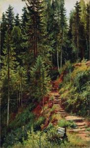 The path in the forest by Ivan Shishkin