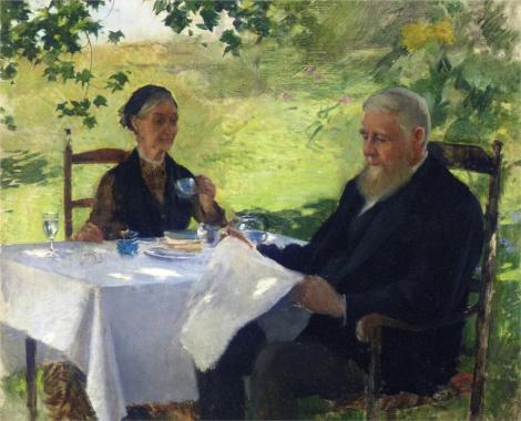 Tea on the Porch by Willard Metcalf