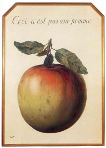 This is not an apple by René Magritte