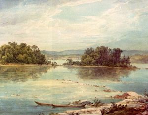Susquehanna near Harrisburg, Pennsylvania by Karl Bodmer