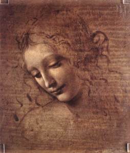  Head of a Young Woman with Tousled Hair (Leda) by Leonardo da Vinci