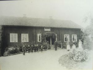My Grandfather as a boy outside the vicarage where he grew up. 