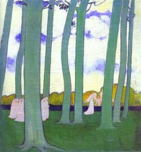 Landscape with Green Trees or Beech Trees in Kerduel by Maurice Denis