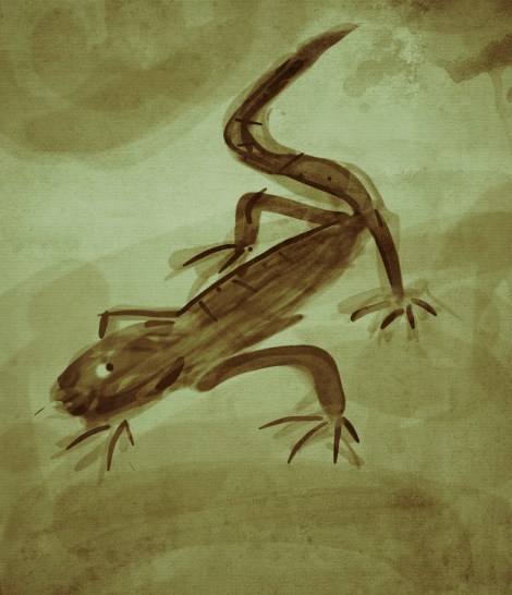 Lizard painted in Zenbrush