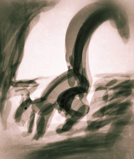 Painted and processed by me