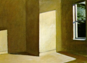 Sun in an empty room by Edward Hopper