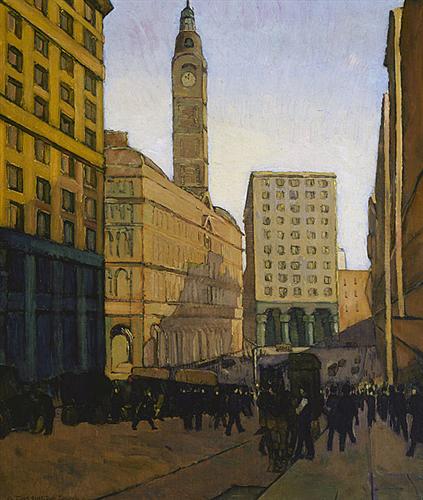Centre of a city by Grace Cossington Smith