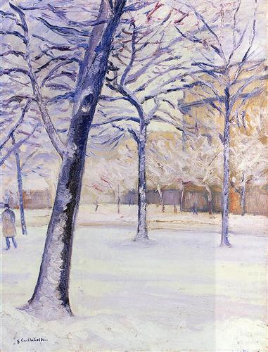 Park in Snow by Gustave Caillebotte