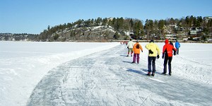 Ice-skating at Edsviken
