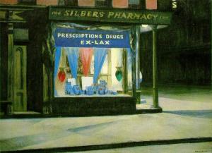 Drug store by Edward Hopper