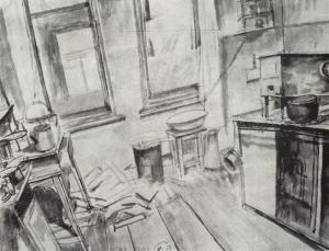 Kitchen by Kuzma Petrov-Vodkin