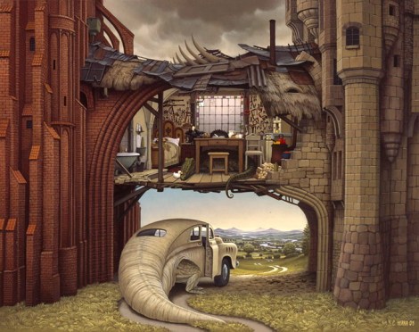 Stone and brick by Jacek Yerka