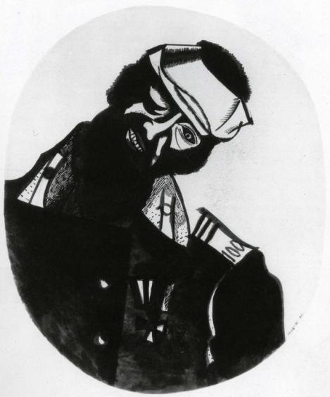 Wounded soldier by Marc Chagal
