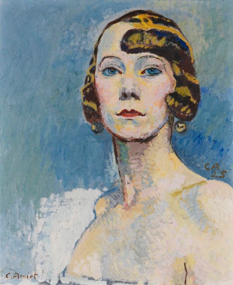Brustbild einer Dame by Cuno Amiet