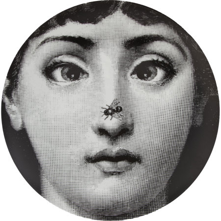 Theme & Variations Decorative Plate #363 (Bee on Nose) by Fornasetti