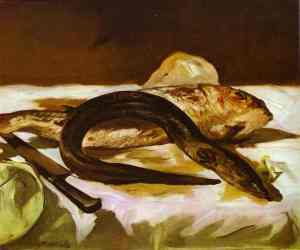 Eel an red mullet by Edouard Manet