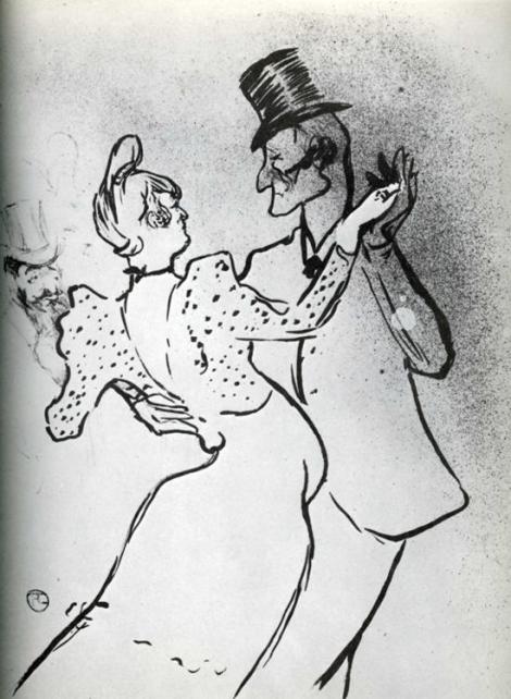 La Goulue and Valentin, Waltz by Henri de Toulouse-Lautrec