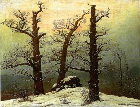 Passage grave in the snow by Caspar David Friedrich