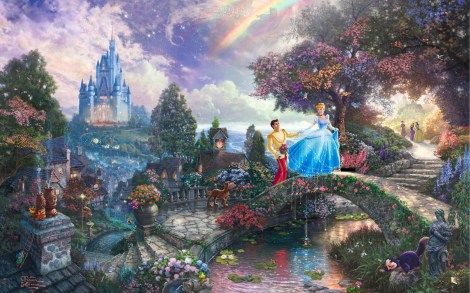 Cinderella Wishes Upon A Dream Thomas Kinkade