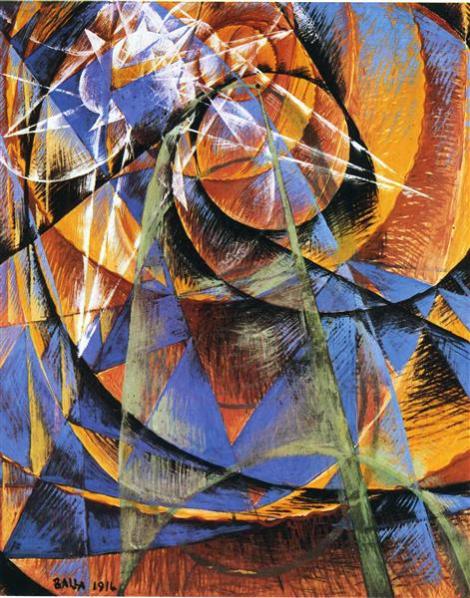 Planet Mercury Passing in Front of the sun by Giacomo Balla