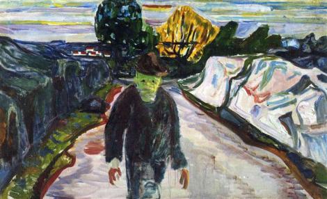 The murderer by Edward Munch 