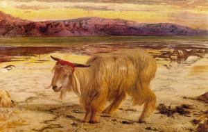 The scapegoat by William Holman Hunt