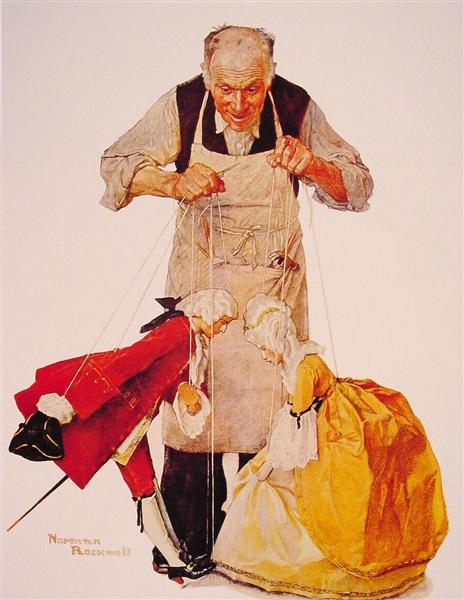 The puppeteer by © Norman Rockwell