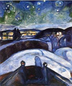 Starry night by Edward Munch