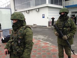 Little Green men in Simferopol Airport, 28 February 2014.