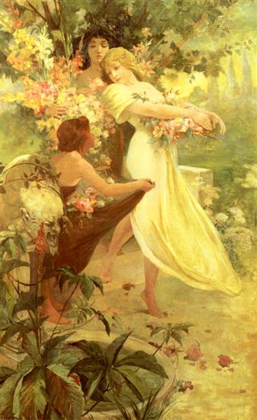The spirit of spring by Alphonse Mucha